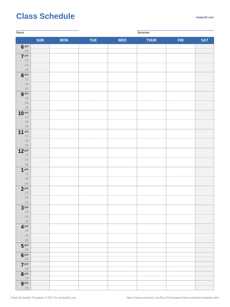 Class Schedule Copy | PDF