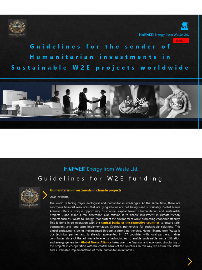 W2E Funding Guidelines for Investors | PDF | Sustainability | Banks