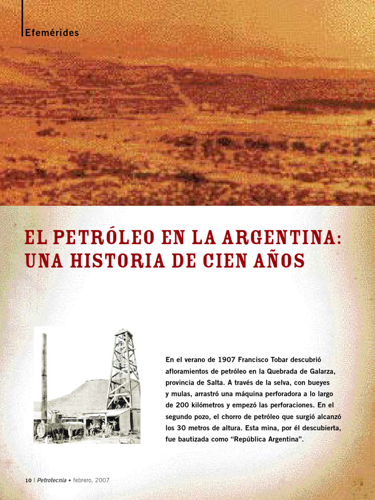 Historia del Petróleo en Argentina | PDF | Petróleo | Hidrocarburos