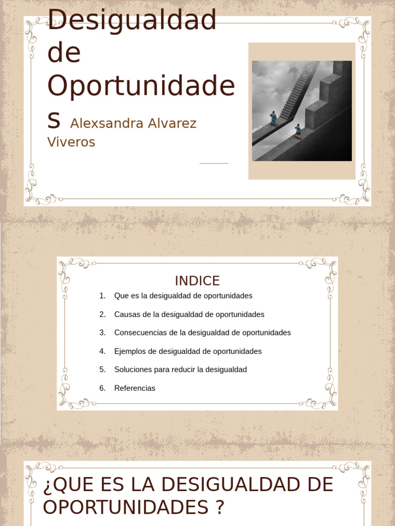 Desigualdad de Oportunidades: Causas y Soluciones | PDF | Desigualdad ...