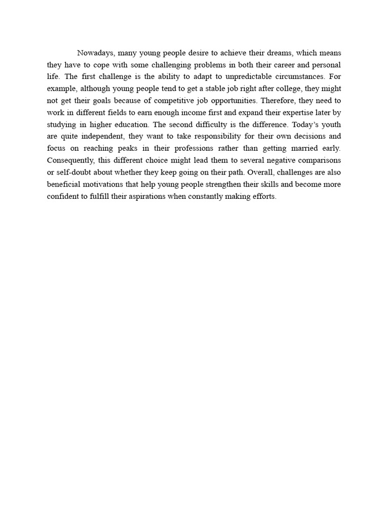 Challenges Faced by Today's Youth | PDF