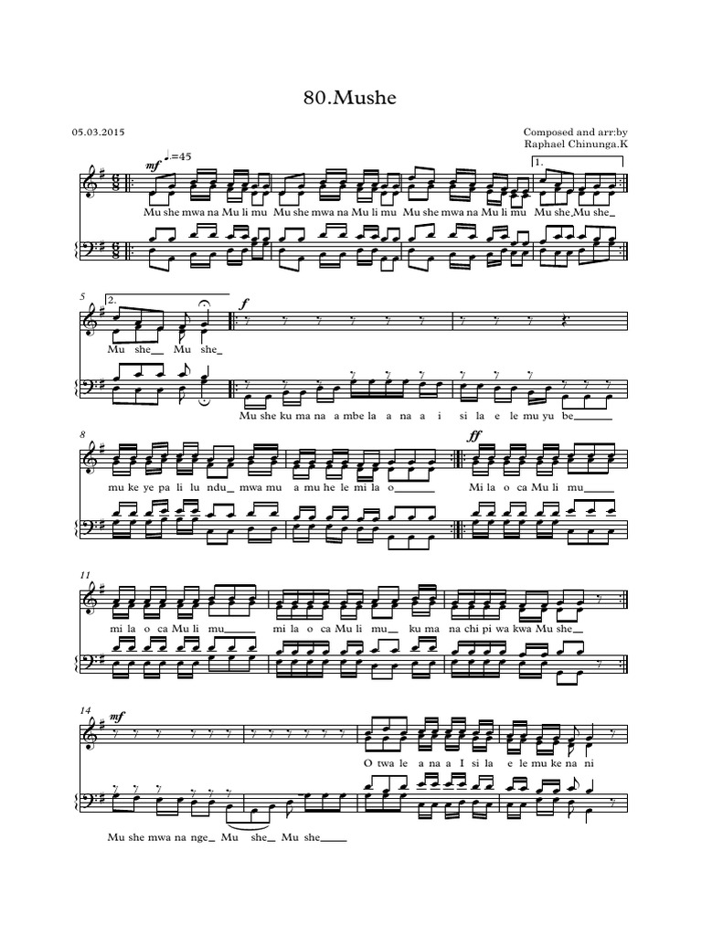 Mushe - Full Score-3 | PDF