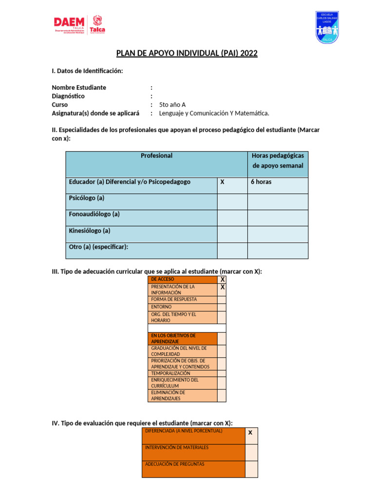 FORMATO PAI 5TO BÁSICO | PDF | Perpendicular | Triángulo