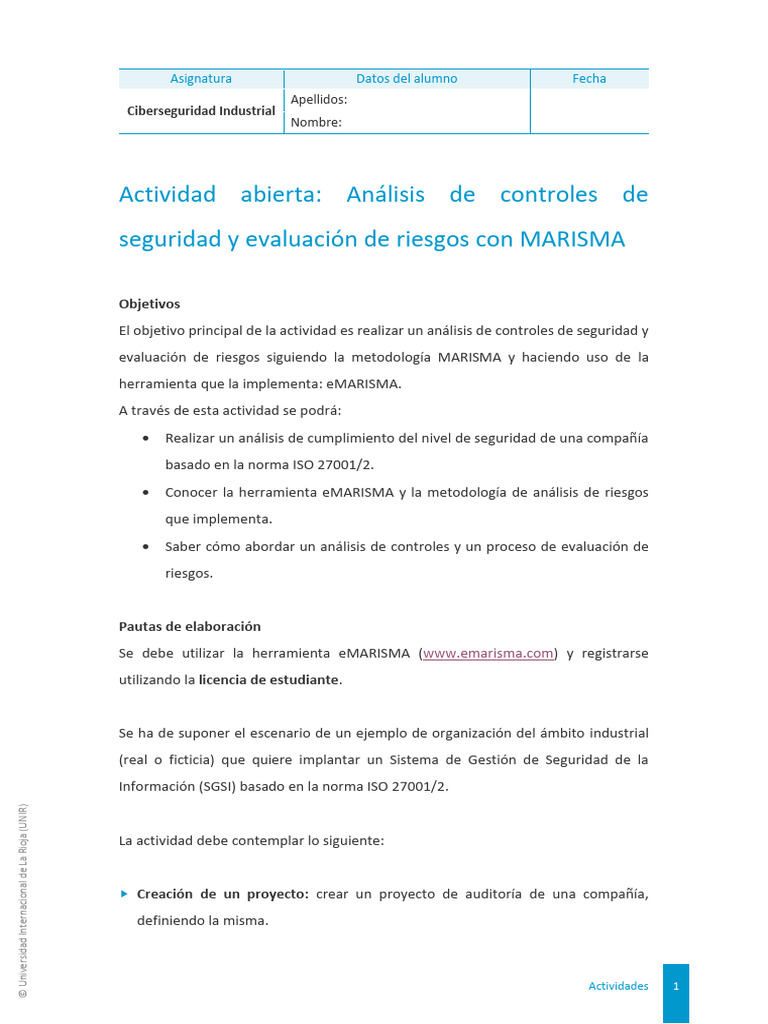 Análisis de Riesgos en Ciberseguridad | PDF | La seguridad informática ...