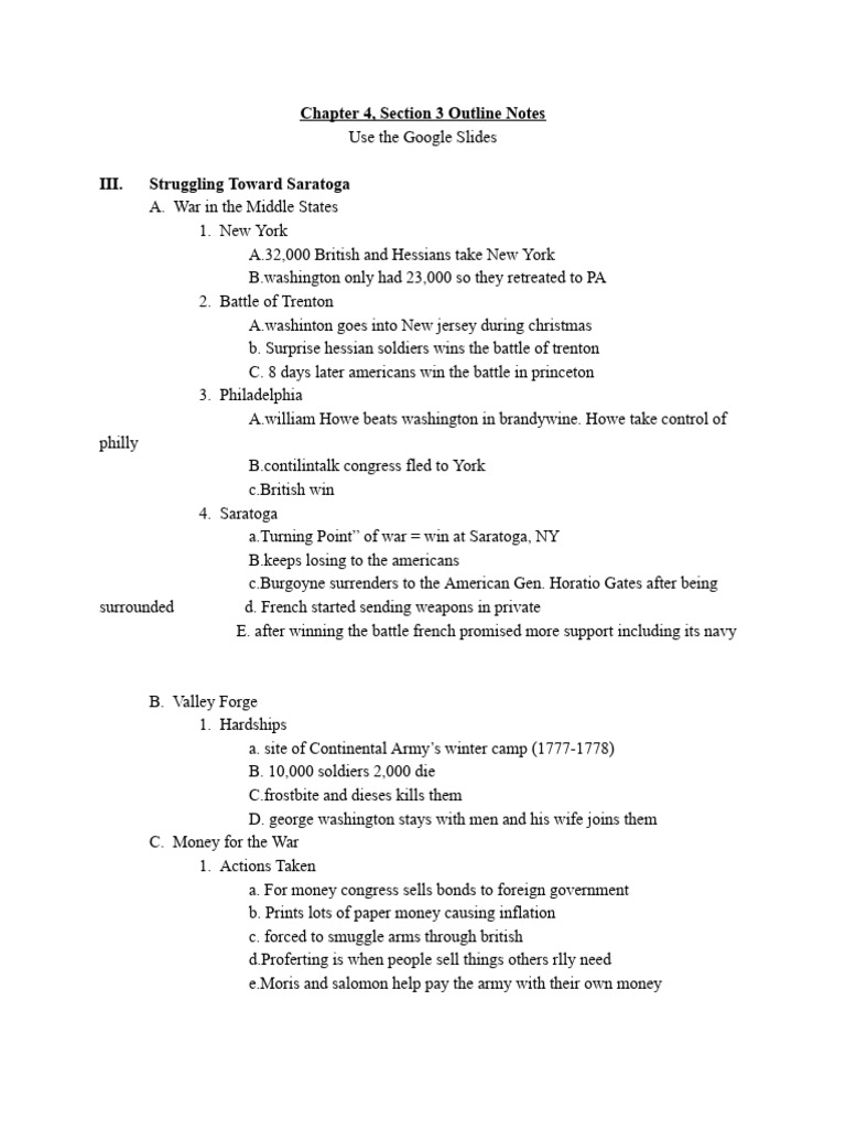 Tanvi Bhandari - (Template) Chapter 4, Section 3 Outline Notes | PDF ...