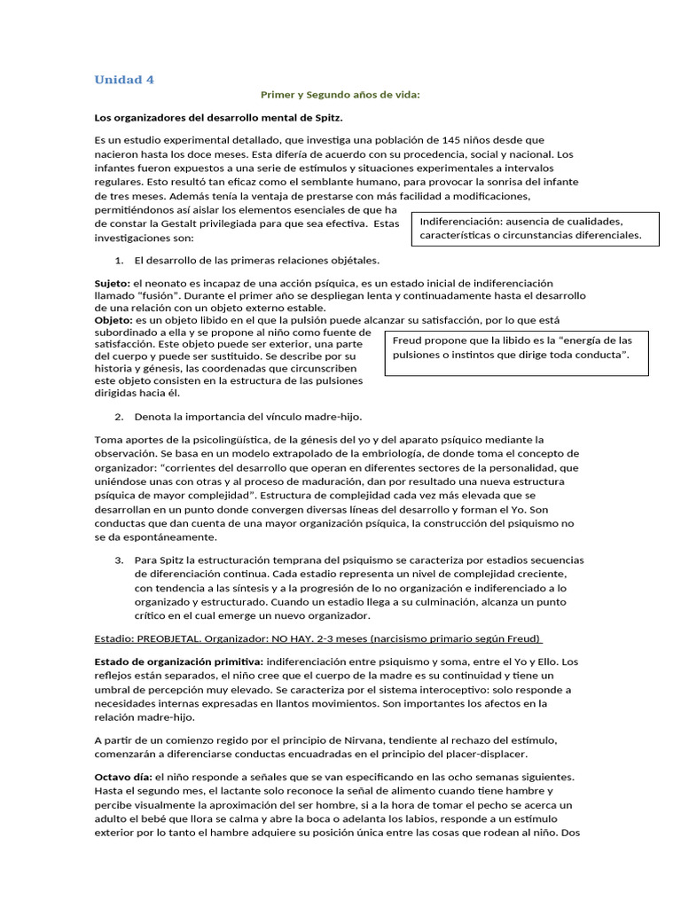 Desarrollo psíquico en el primer año | PDF | Teoría de apego | Adultos
