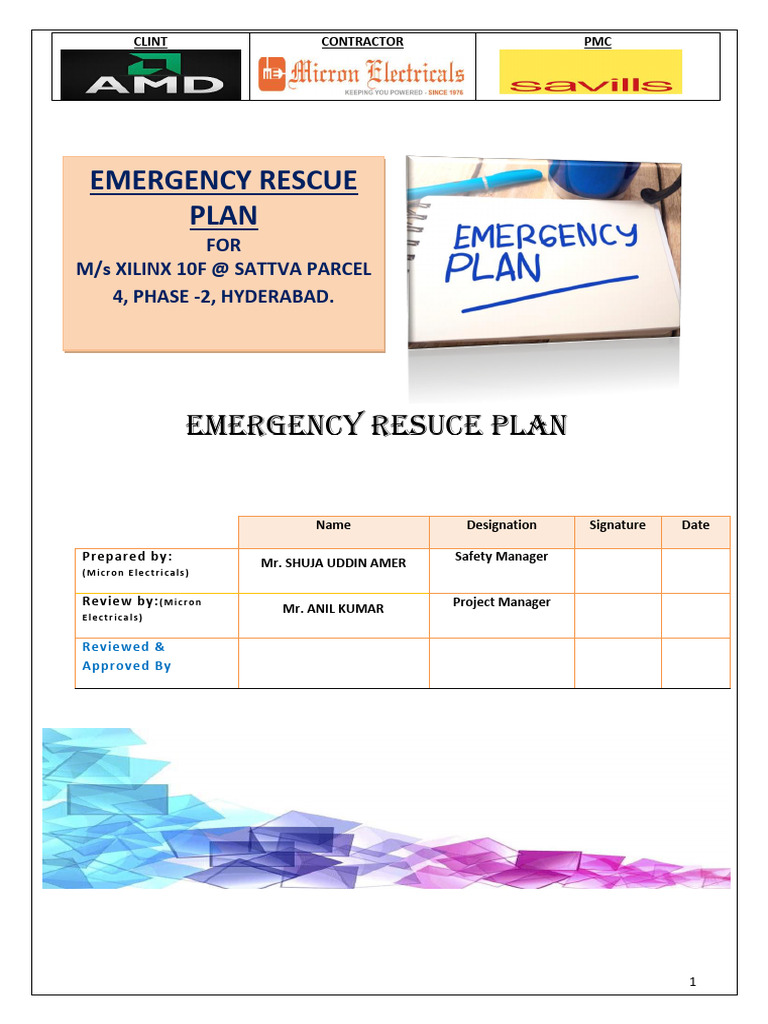 2.1 - Emergency Resuce Plan | PDF | Emergency | Emergency Management