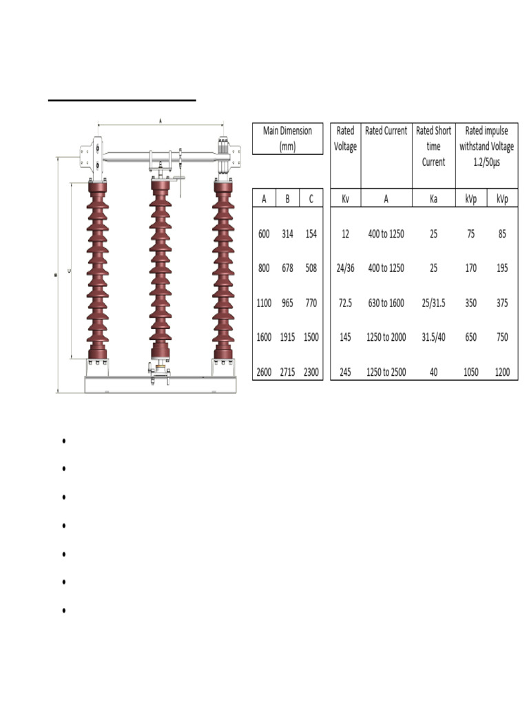 Horizontal Double & Centre Break Isolators | PDF | Switch | Power ...
