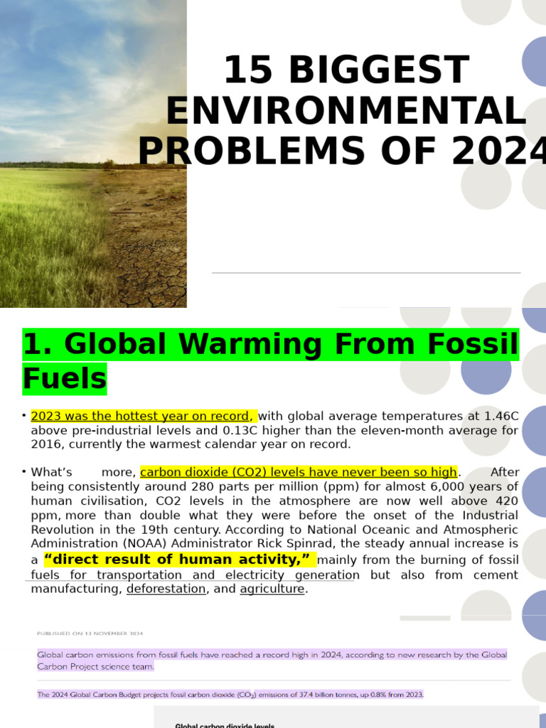 Environmental Problems and Concens | PDF | Climate Change | Sea Level Rise