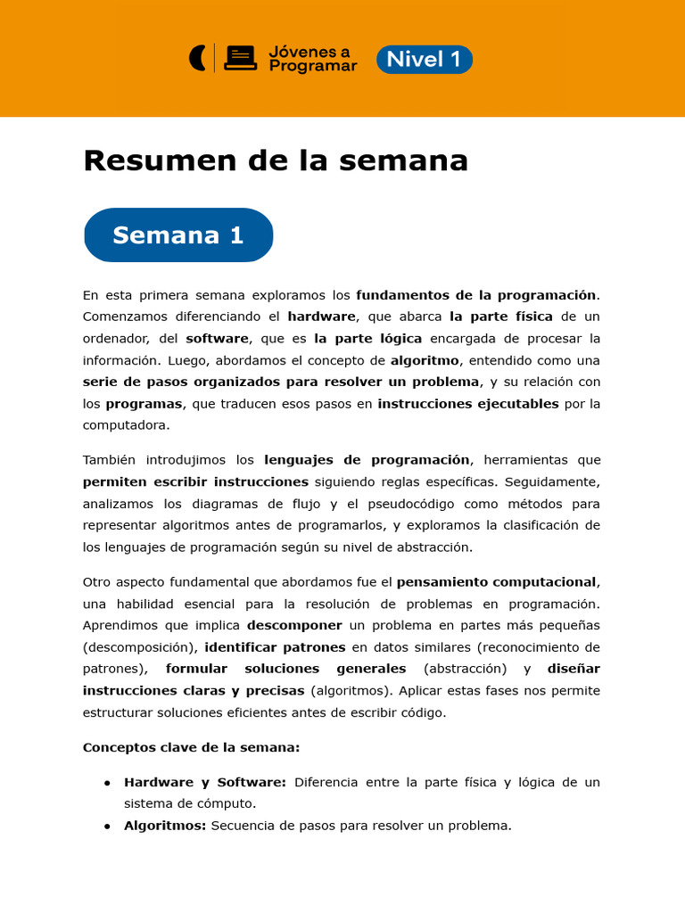 Resumen+de+La+Semana+1 +fundamentos | PDF