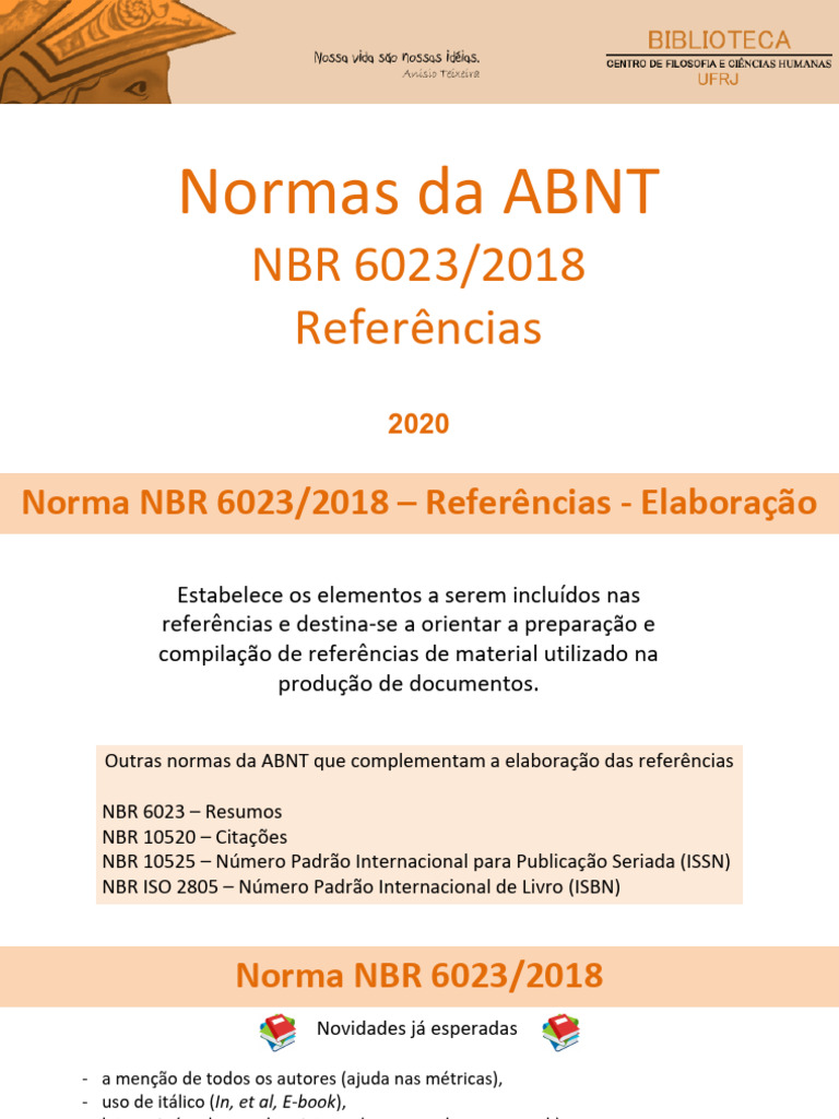 Normas ABNT NBR 6023/2018: Referências | PDF | Brasil | Caixa alta e ...