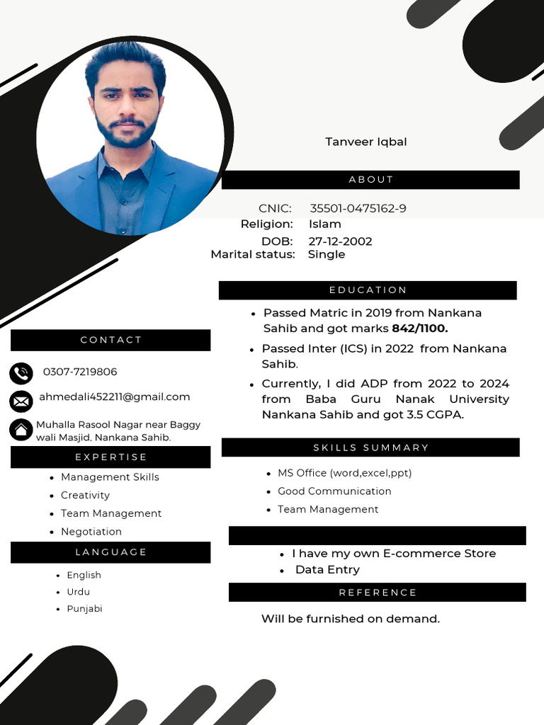 Blue Light Blue Color Blocks Flight Attendant CV | PDF