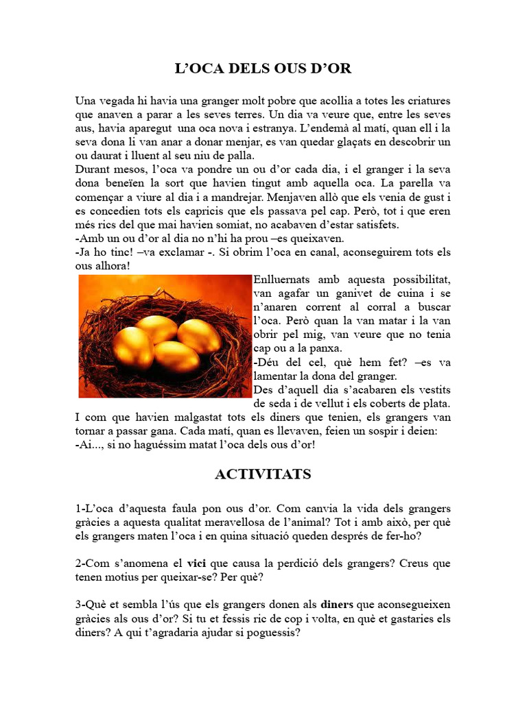 L - Oca Dels Ous D - Or, Isop - Faula 1 | PDF
