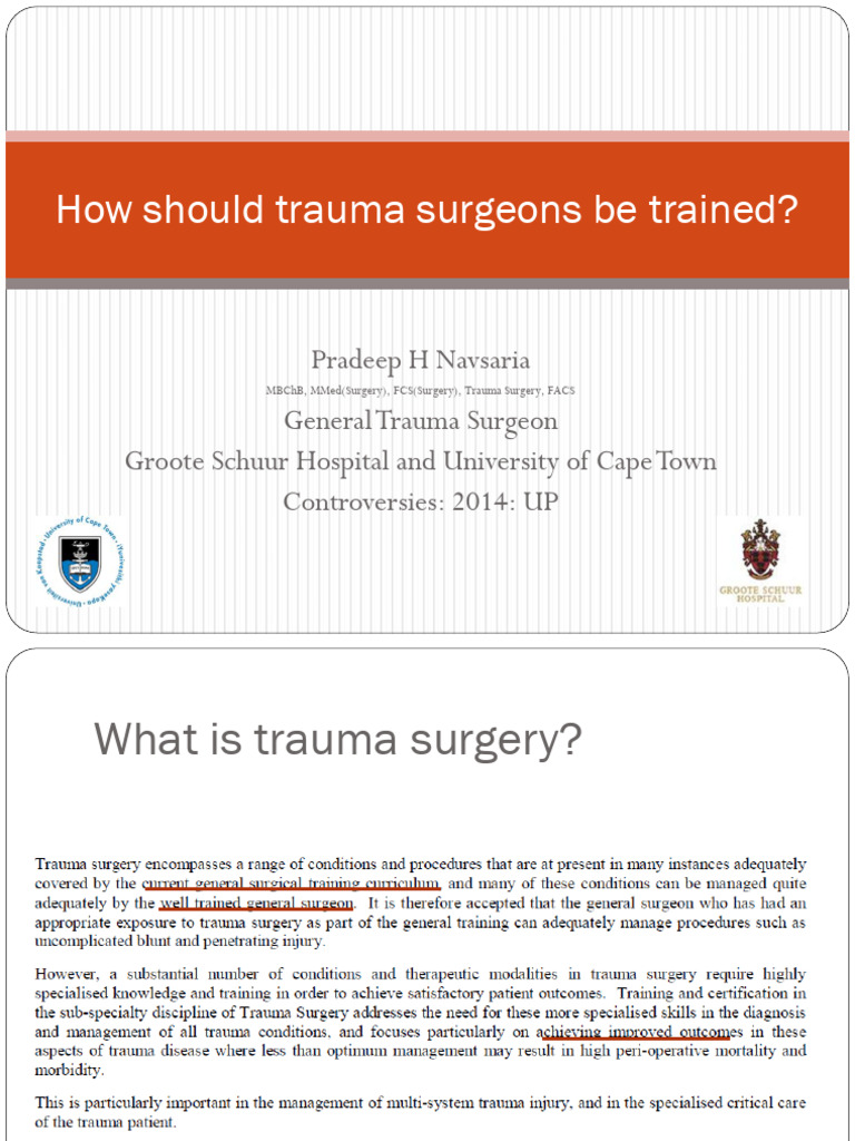 Trauma Surgery Training in India | PDF | Surgery | Health Care