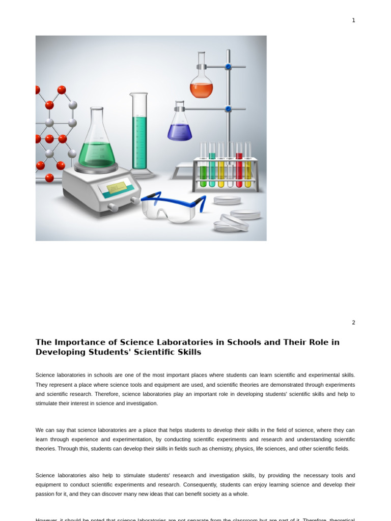 The Importance of Science Laboratories in Schools and Their Role in ...