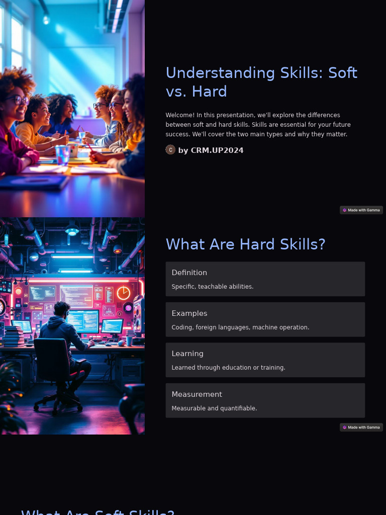 Understanding Skills Soft Vs Hard | PDF