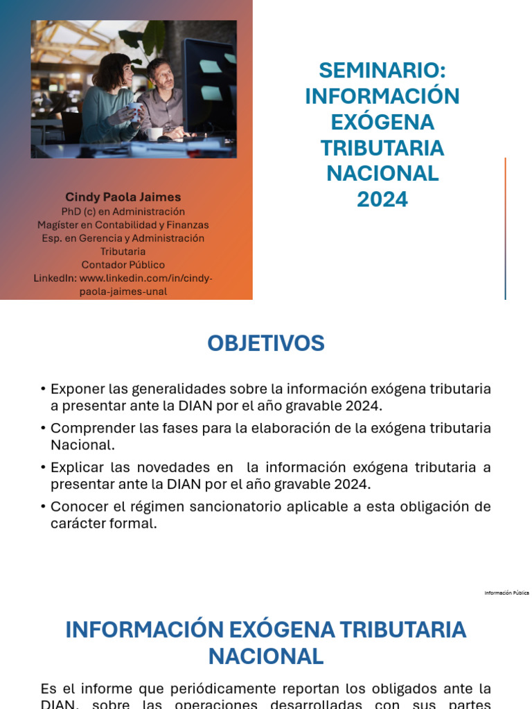 Información Exógena Tributaria 2025 | PDF | Contabilidad | Información