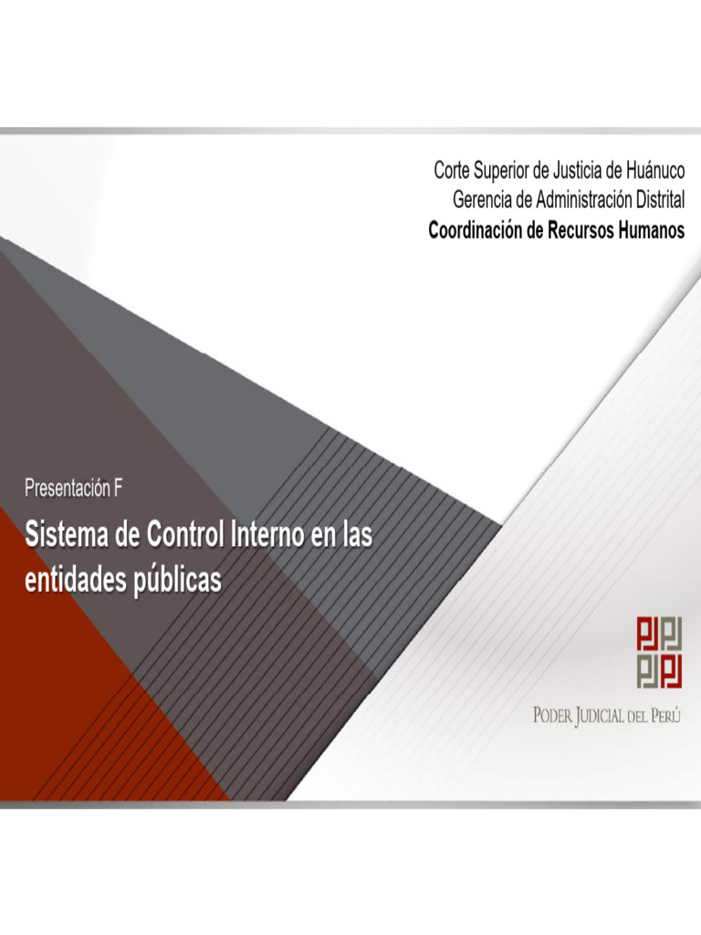 Sistema de Control Interno en Entidades Públicas | PDF