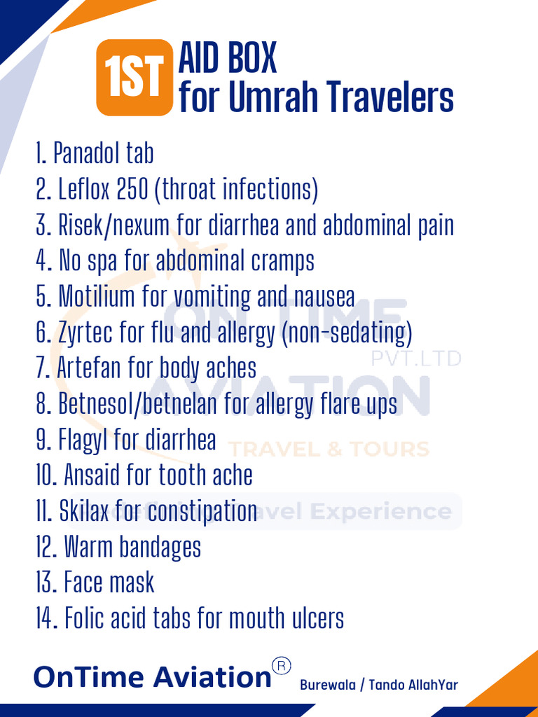 Essential Medicine List for Umrah | PDF