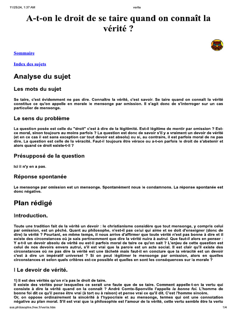 Philo Verite Pdf