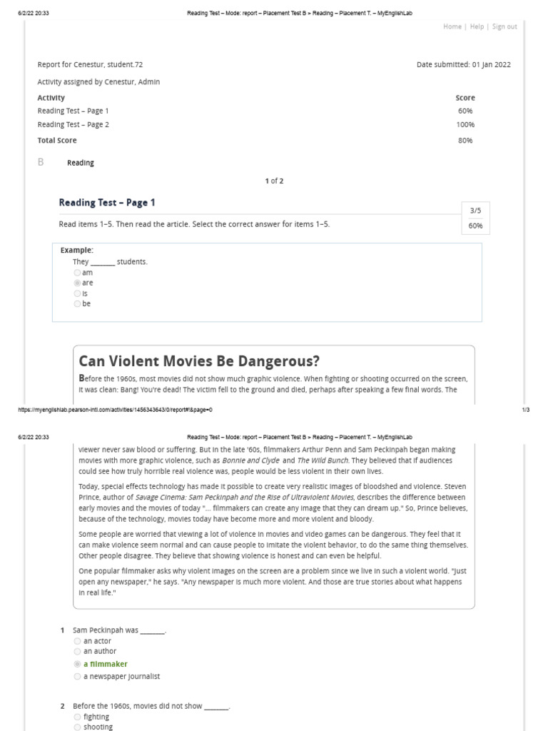Reading Parte 1 | PDF
