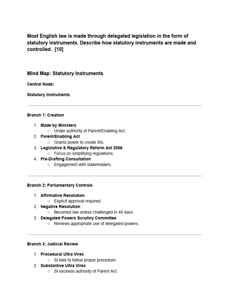 Understanding Statutory Instruments | PDF