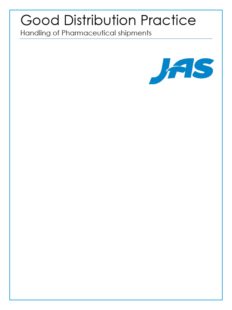 Good Distribution Practice Handling of Pharmaceutical Shipments v13.0 ...