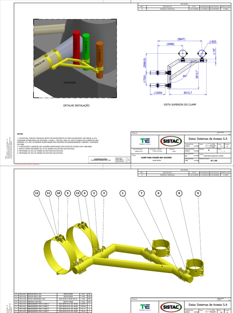 Clamp para Fixação de Caissons | PDF | Metais | Metais de transição
