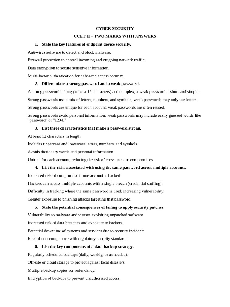 CCET II Cyber Security Overview | PDF | Security | Computer Security