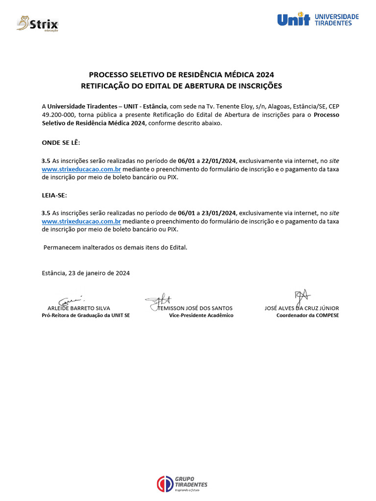 UNIT RM 2024 Retificacao 20240123 | PDF