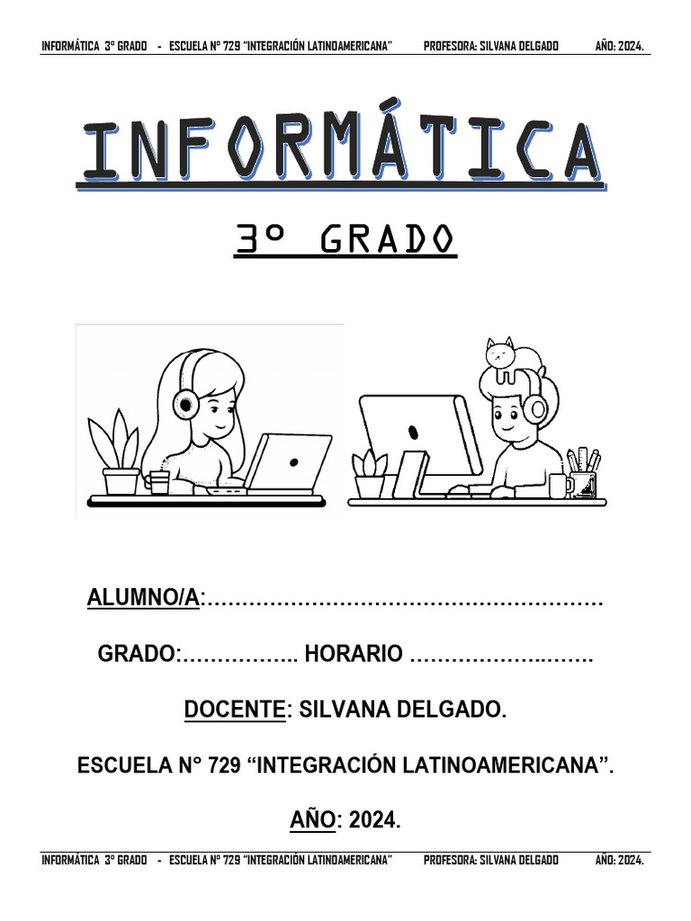 Informática 3° Grado: Comunicación y Computadoras | PDF | Ventana ...