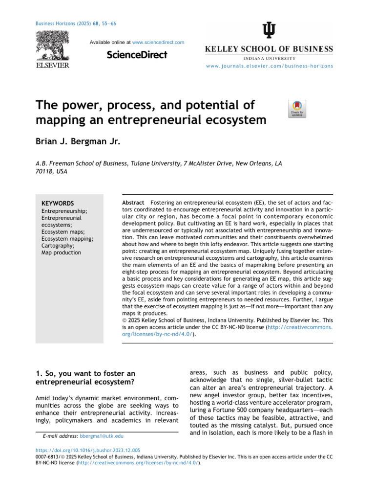 Mapping Entrepreneurial Ecosystems | PDF | Cartography | Entrepreneurship