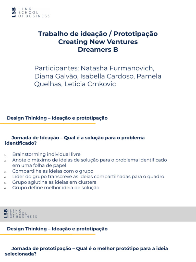 Ideação e Prototipação em Design Thinking | PDF | Design Thinking ...