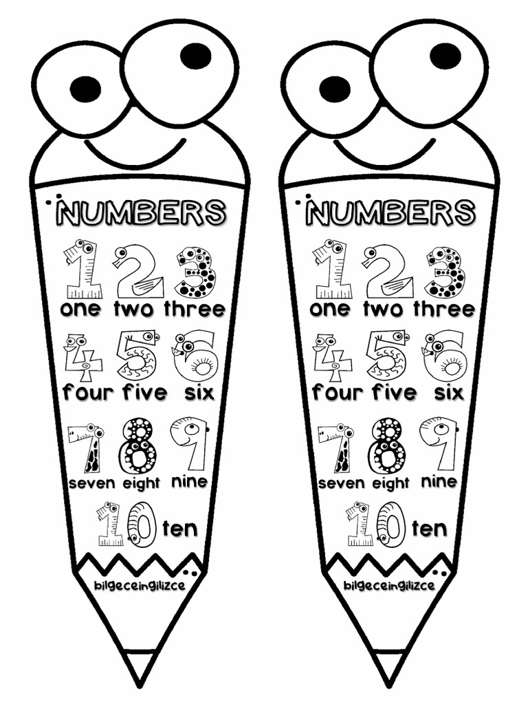 Numbers Bookmarkbw | PDF