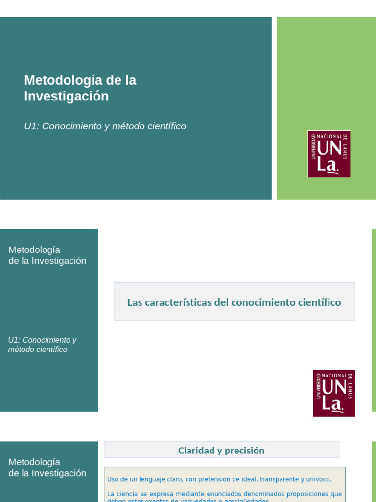 U1 - Conocimiento y Método Científico | PDF | Método científico ...