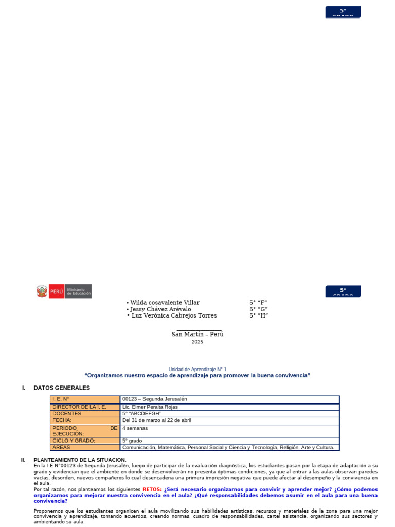 Unidad de Aprendizaje 1 - 2025 Abril | PDF | Decimal | Investigación ...