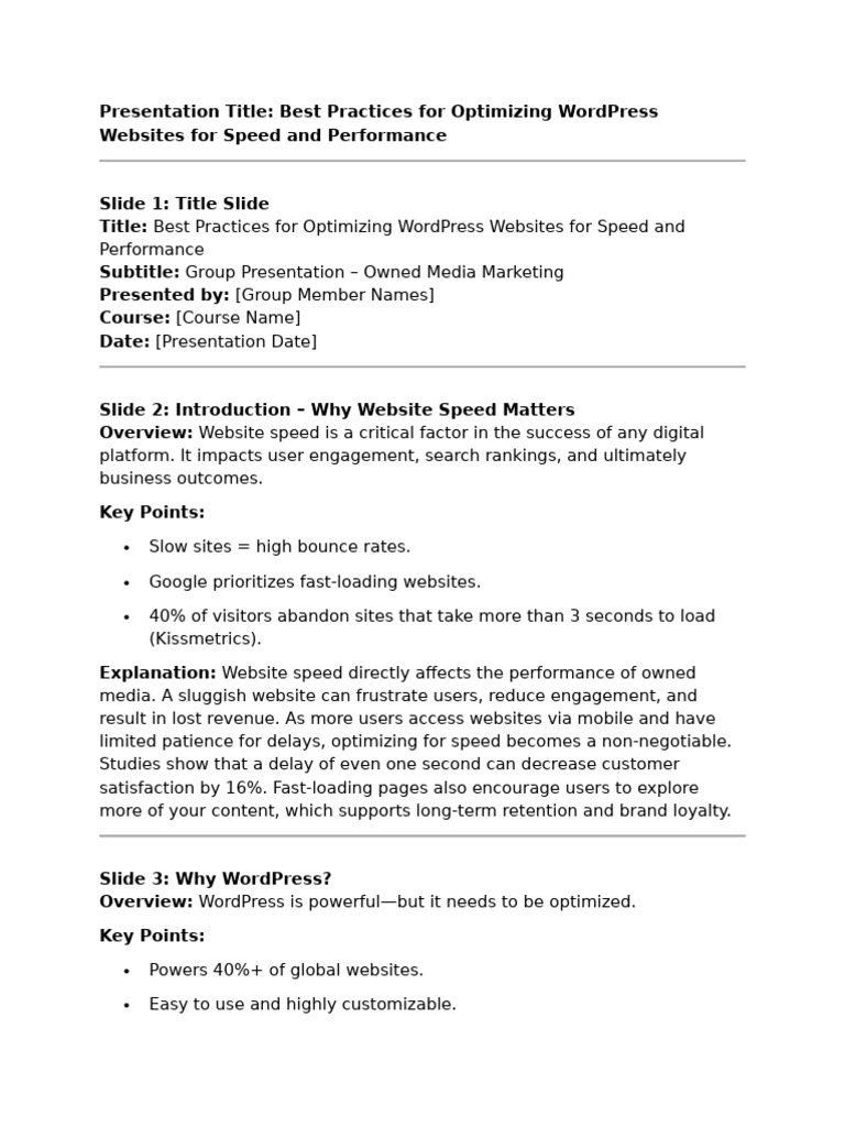 Optimizing WordPress for Revenue Growth | PDF | Word Press | World Wide Web