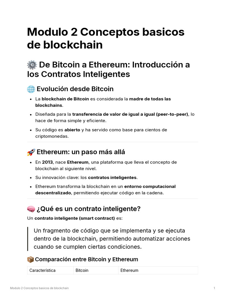 Introducción a Contratos Inteligentes en Ethereum | PDF | Bitcoin |  Lenguaje de programación