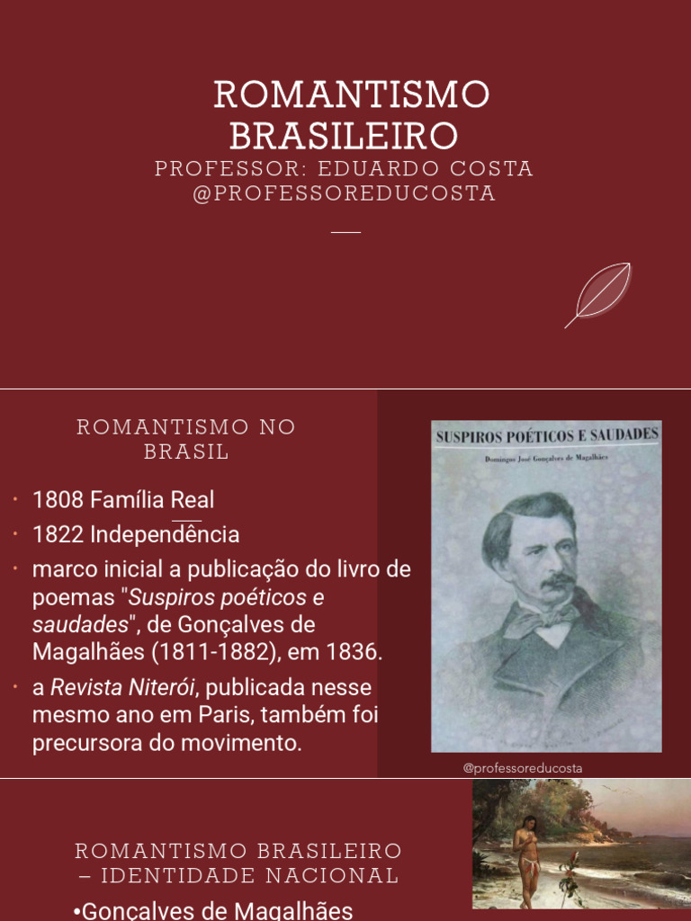 Romantismo Brasileiro: Autores e Temas | PDF | Romantismo | Movimentos ...