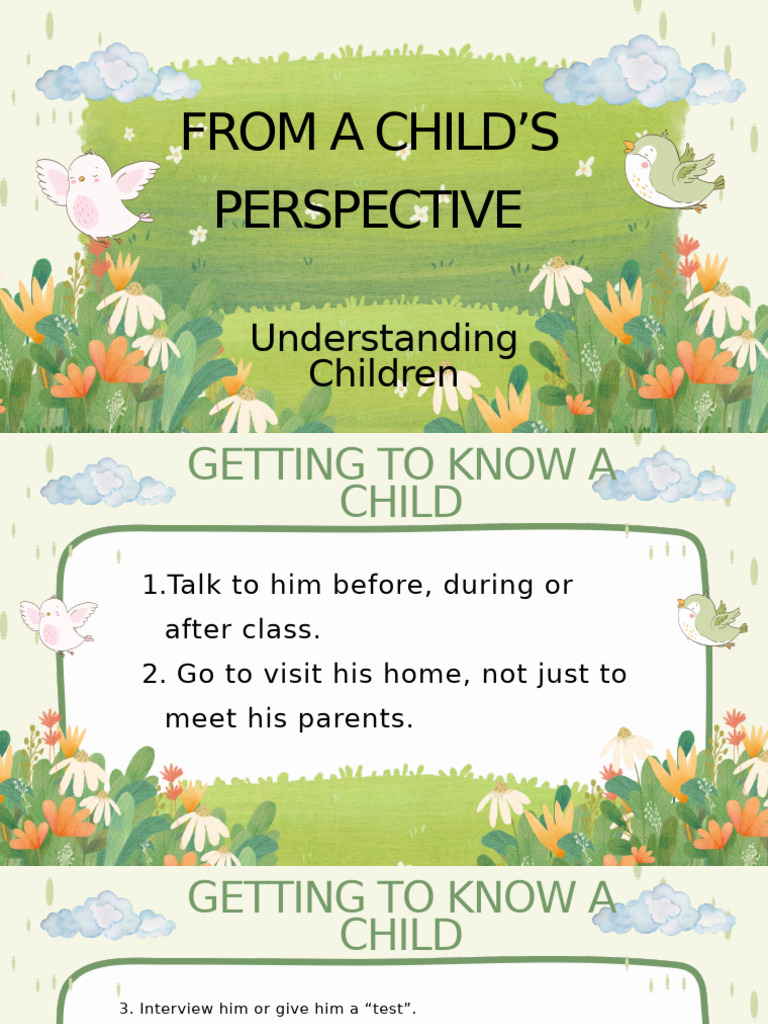 Understanding Children: A Guide | PDF
