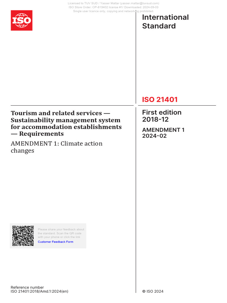ISO 21401:2018 Climate Action Update | PDF | International Organization ...