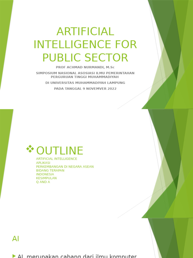 ARTIFICIAL INTELLIGENCE FOR PUBLIC SECTOR | PDF