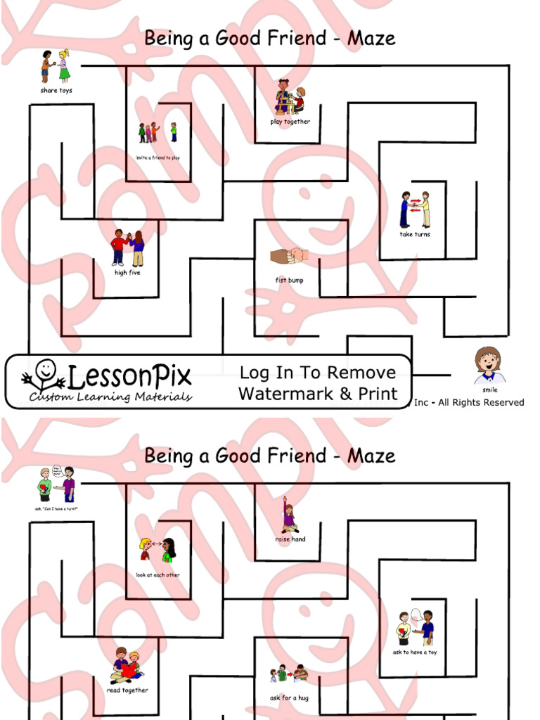 Being+a+Good+Friend+ +maze Material 20266473 | PDF