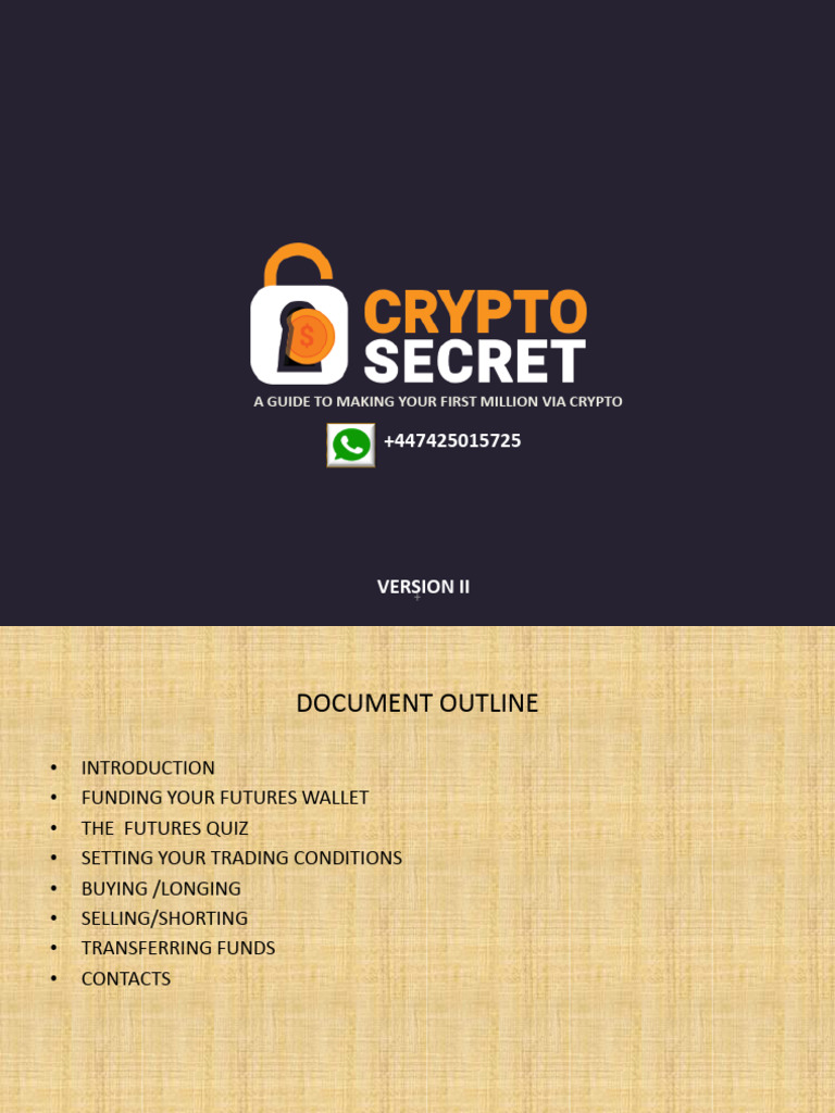 Crypto Secrets Version 2 | PDF | Short (Finance) | Order (Exchange)