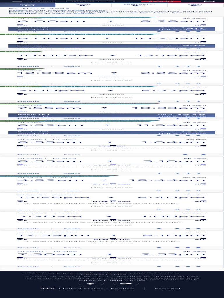 Flight Results Find & Book Airline Tickets Delta Air Lines | PDF | Delta  Air Lines | John F. Kennedy International Airport