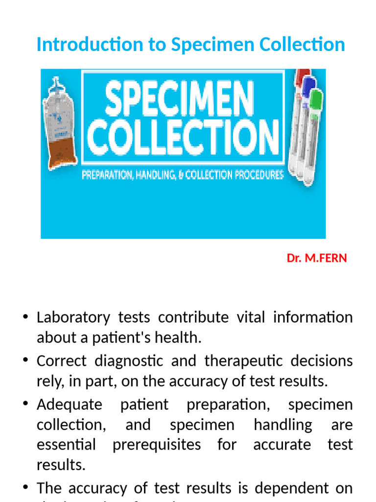 Introduction To Specimen Collection 2 | PDF | Blood Plasma | Blood