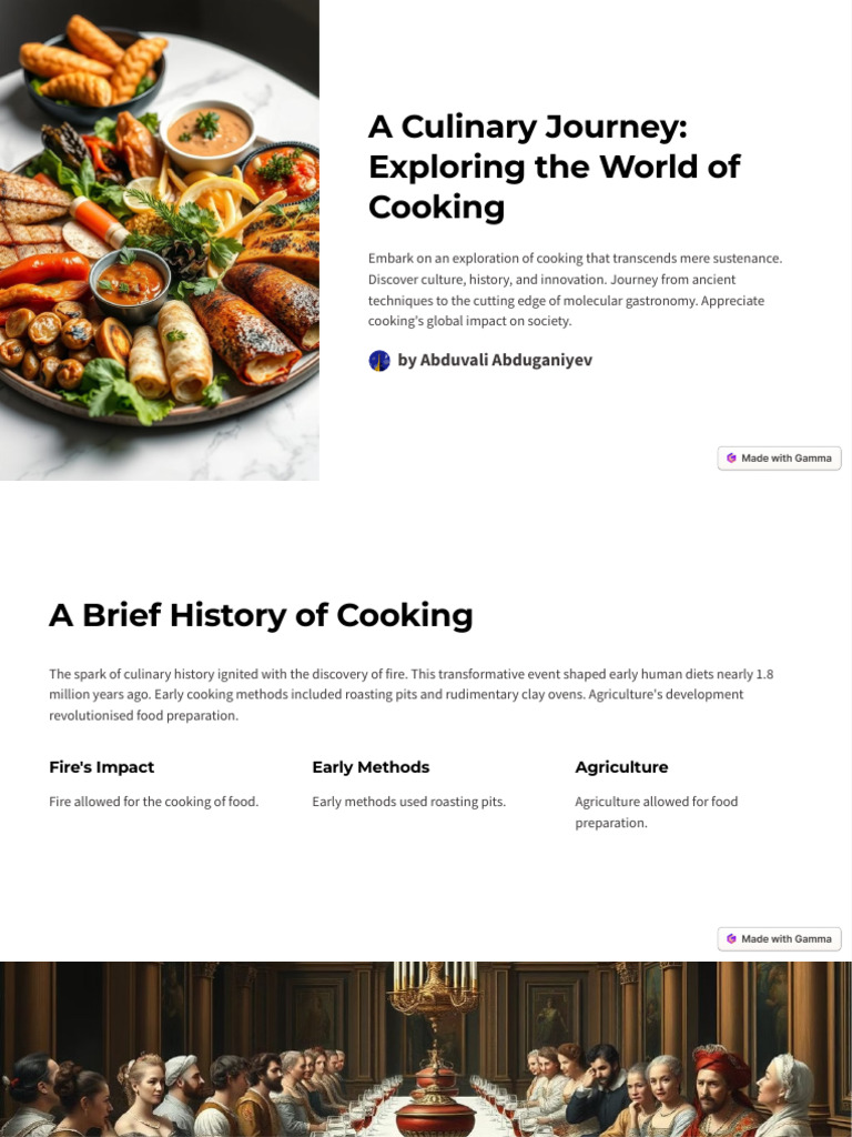 A Culinary Journey Exploring The World of Cooking | PDF | Cooking | Cuisine