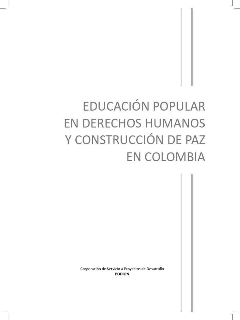 Educación Popular y Paz en Colombia | PDF | Pedagogía | Derechos humanos