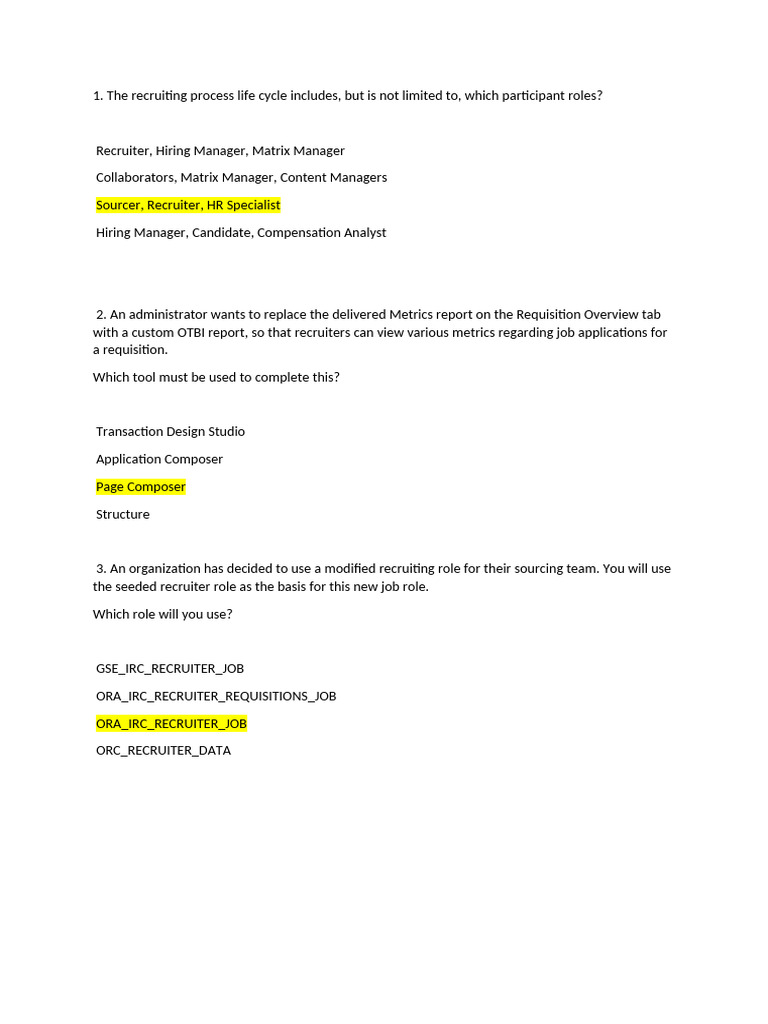 ORC Recruiting Process and Configuration Guide | PDF | Recruitment ...