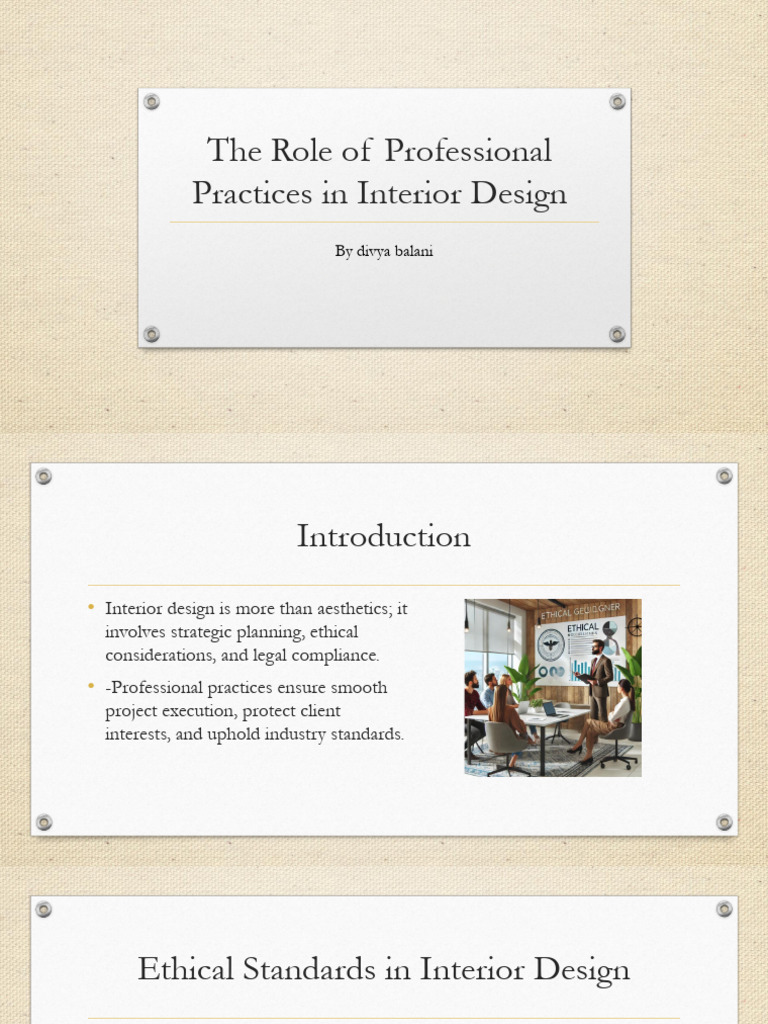 Professional Practices in Interior Design | PDF | Project Management ...